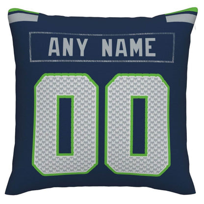 Custom S.Seahawks Pillow Decorative Throw Pillow Case - Print Personalized Football Team Fans Name & Number Birthday Gift Football Pillows view 2
