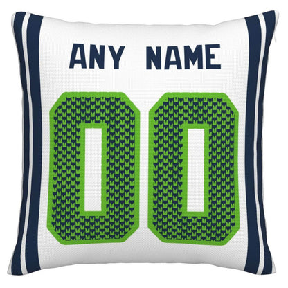 Custom S.Seahawks Pillow Decorative Throw Pillow Case - Print Personalized Football Team Fans Name & Number Birthday Gift Football Pillows - Main View