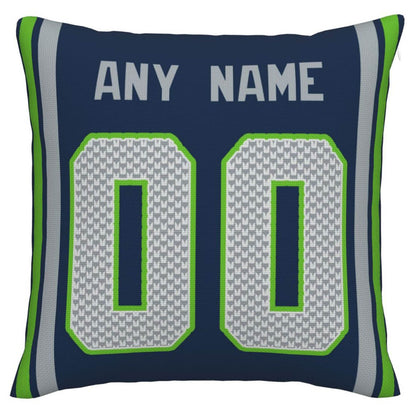 Custom S.Seahawks Pillow Decorative Throw Pillow Case - Print Personalized Football Team Fans Name & Number Birthday Gift Football Pillows view 2