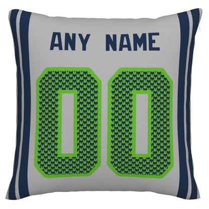 Custom S.Seahawks Pillow Decorative Throw Pillow Case - Print Personalized Football Team Fans Name & Number Birthday Gift Football Pillows view 3