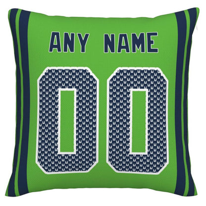 Custom S.Seahawks Pillow Decorative Throw Pillow Case - Print Personalized Football Team Fans Name & Number Birthday Gift Football Pillows view 4