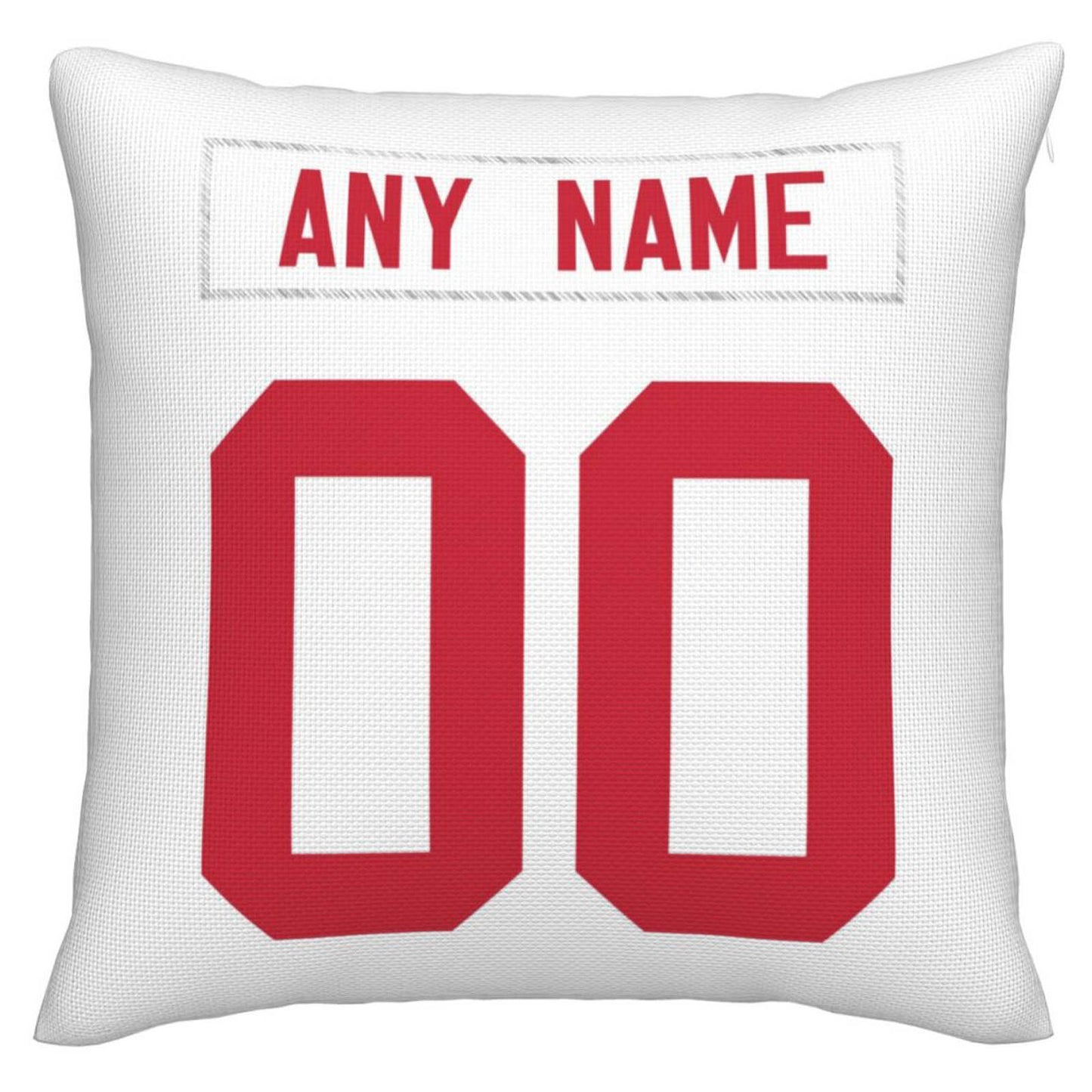 Custom SF.49ers Pillow Decorative Throw Pillow Case - Print Personalized Football Team Fans Name & Number Birthday Gift Football Pillows - Main View