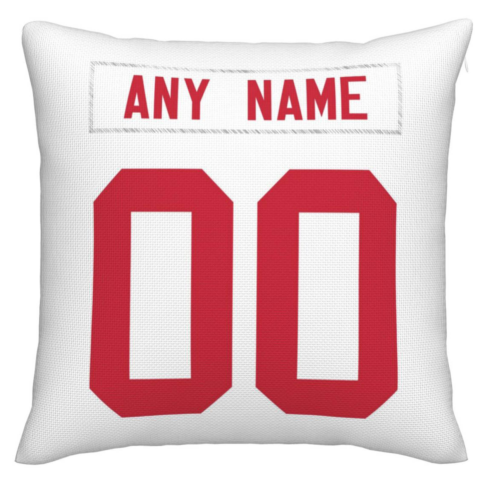 Custom SF.49ers Pillow Decorative Throw Pillow Case - Print Personalized Football Team Fans Name & Number Birthday Gift Football Pillows - Main View