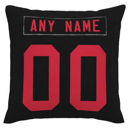 Custom SF.49ers Pillow Decorative Throw Pillow Case - Print Personalized Football Team Fans Name & Number Birthday Gift Football Pillows view 3
