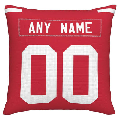 Custom SF.49ers Pillow Decorative Throw Pillow Case - Print Personalized Football Team Fans Name & Number Birthday Gift Football Pillows view 2