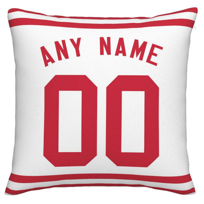 Custom SF.49ers Pillow Decorative Throw Pillow Case - Print Personalized Football Team Fans Name & Number Birthday Gift Football Pillows - Main View