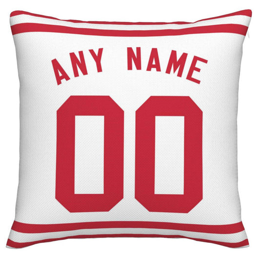 Custom SF.49ers Pillow Decorative Throw Pillow Case - Print Personalized Football Team Fans Name & Number Birthday Gift Football Pillows - Main View