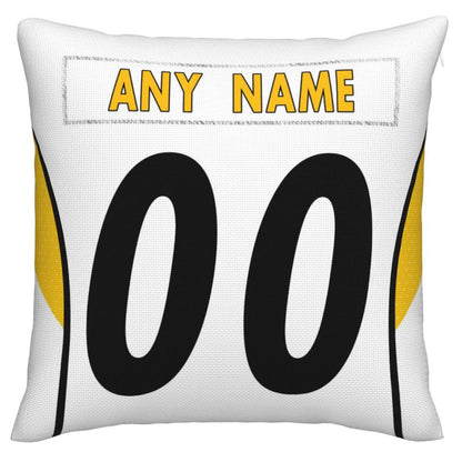 Custom P.Steelers Pillow Decorative Throw Pillow Case - Print Personalized Football Team Fans Name & Number Birthday Gift Football Pillows - Main View
