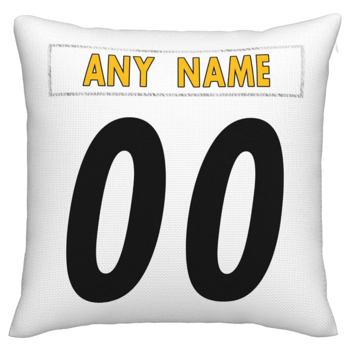 Custom P.Steelers Pillow Decorative Throw Pillow Case - Print Personalized Football Team Fans Name & Number Birthday Gift Football Pillows - Main View