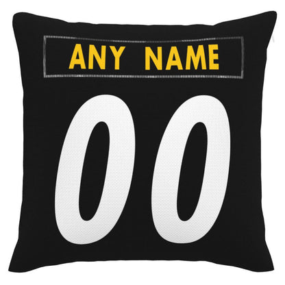 Custom P.Steelers Pillow Decorative Throw Pillow Case - Print Personalized Football Team Fans Name & Number Birthday Gift Football Pillows view 3