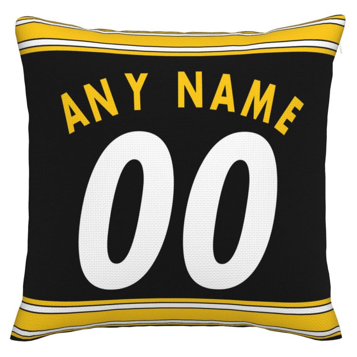 Custom P.Steelers Pillow Decorative Throw Pillow Case - Print Personalized Football Team Fans Name & Number Birthday Gift Football Pillows view 3