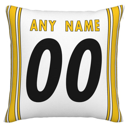 Custom P.Steelers Pillow Decorative Throw Pillow Case - Print Personalized Football Team Fans Name & Number Birthday Gift Football Pillows - Main View