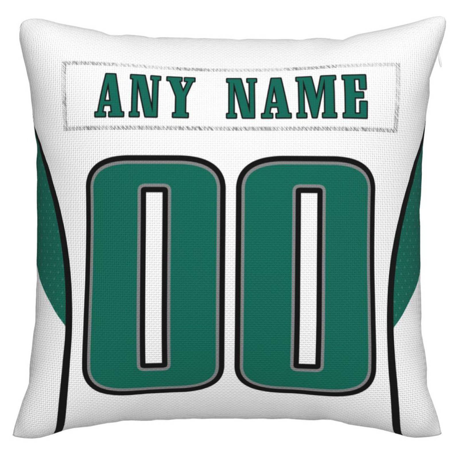 Custom P.Eagles Pillow Decorative Throw Pillow Case - Print Personalized Football Team Fans Name & Number Birthday Gift Football Pillows - Main View