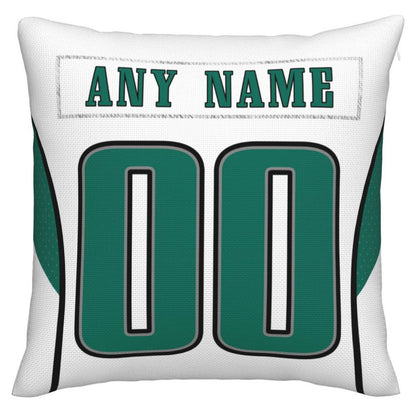 Custom P.Eagles Pillow Decorative Throw Pillow Case - Print Personalized Football Team Fans Name & Number Birthday Gift Football Pillows - Main View