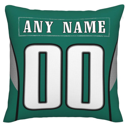 Custom P.Eagles Pillow Decorative Throw Pillow Case - Print Personalized Football Team Fans Name & Number Birthday Gift Football Pillows view 2