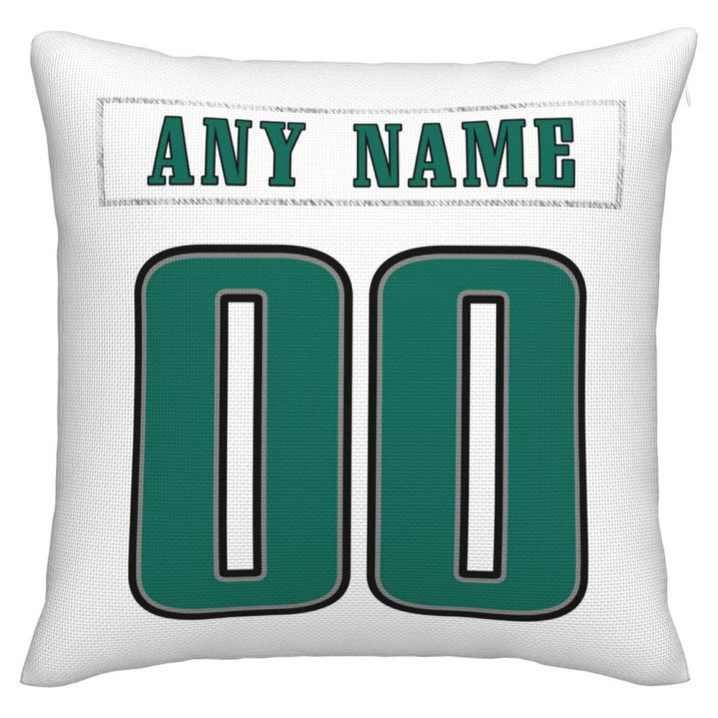 Custom P.Eagles Pillow Decorative Throw Pillow Case - Print Personalized Football Team Fans Name & Number Birthday Gift Football Pillows - Main View
