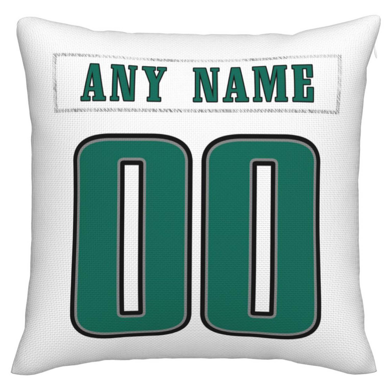 Custom P.Eagles Pillow Decorative Throw Pillow Case - Print Personalized Football Team Fans Name & Number Birthday Gift Football Pillows - Main View