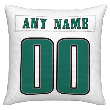 Custom P.Eagles Pillow Decorative Throw Pillow Case - Print Personalized Football Team Fans Name & Number Birthday Gift Football Pillows - Main View