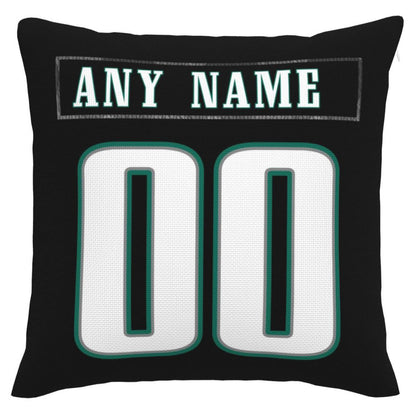 Custom P.Eagles Pillow Decorative Throw Pillow Case - Print Personalized Football Team Fans Name & Number Birthday Gift Football Pillows view 2