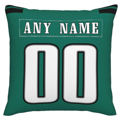 Custom P.Eagles Pillow Decorative Throw Pillow Case - Print Personalized Football Team Fans Name & Number Birthday Gift Football Pillows - Main View