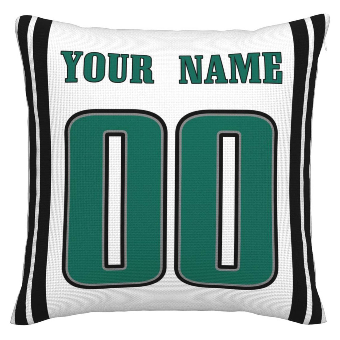 Custom P.Eagles Pillow Decorative Throw Pillow Case - Print Personalized Football Team Fans Name & Number Birthday Gift Football Pillows - Main View