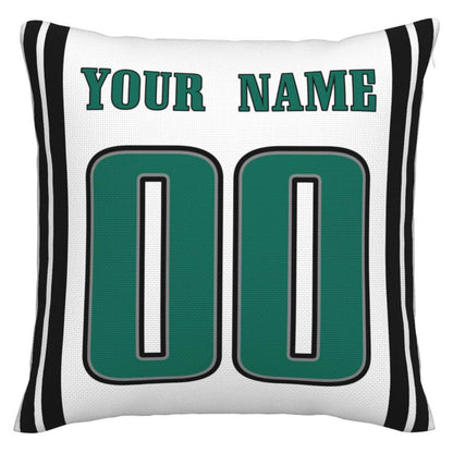 Custom P.Eagles Pillow Decorative Throw Pillow Case - Print Personalized Football Team Fans Name & Number Birthday Gift Football Pillows - Main View