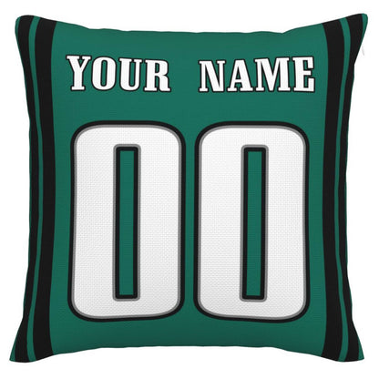 Custom P.Eagles Pillow Decorative Throw Pillow Case - Print Personalized Football Team Fans Name & Number Birthday Gift Football Pillows view 2
