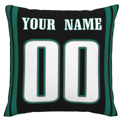 Custom P.Eagles Pillow Decorative Throw Pillow Case - Print Personalized Football Team Fans Name & Number Birthday Gift Football Pillows view 3