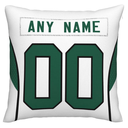 Custom NY.Jets Pillow Decorative Throw Pillow Case - Print Personalized Football Team Fans Name & Number Birthday Gift Football Pillows - Main View