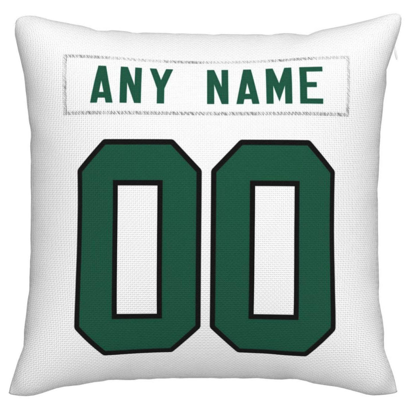 Custom NY.Jets Pillow Decorative Throw Pillow Case - Print Personalized Football Team Fans Name & Number Birthday Gift Football Pillows - Main View