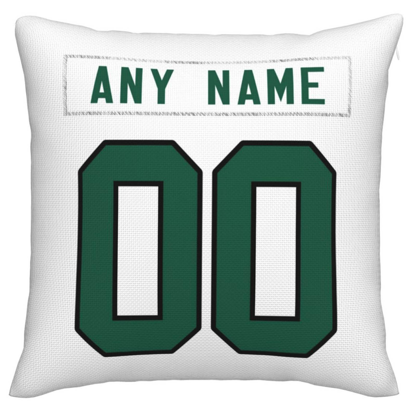 Custom NY.Jets Pillow Decorative Throw Pillow Case - Print Personalized Football Team Fans Name & Number Birthday Gift Football Pillows - Main View