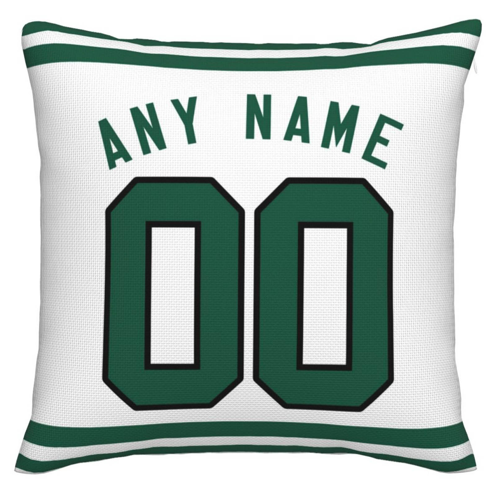 Custom NY.Jets Pillow Decorative Throw Pillow Case - Print Personalized Football Team Fans Name & Number Birthday Gift Football Pillows - Main View