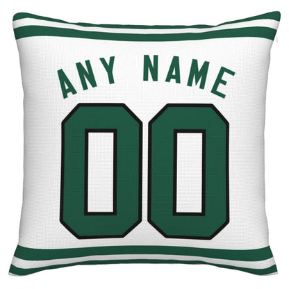 Custom NY.Jets Pillow Decorative Throw Pillow Case - Print Personalized Football Team Fans Name & Number Birthday Gift Football Pillows - Main View