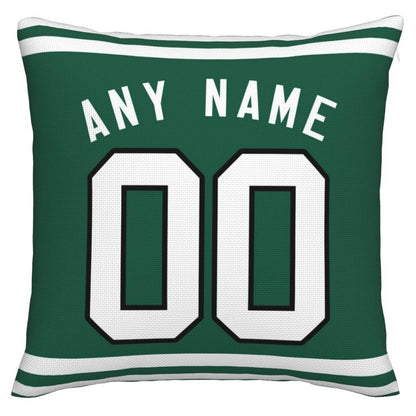 Custom NY.Jets Pillow Decorative Throw Pillow Case - Print Personalized Football Team Fans Name & Number Birthday Gift Football Pillows view 2