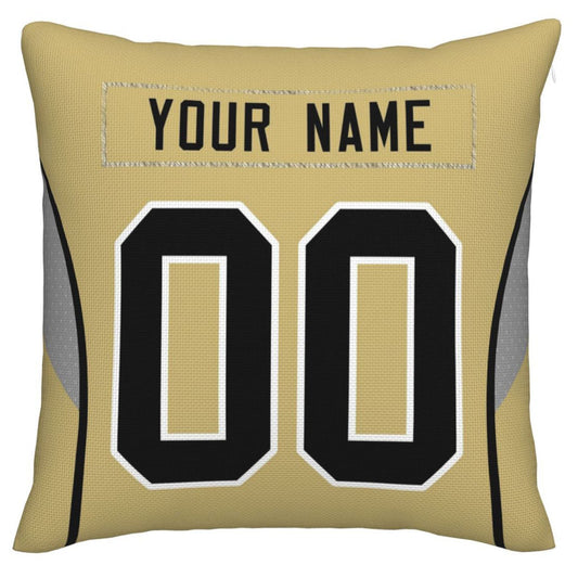 Custom NO.Saints Pillow Decorative Throw Pillow Case - Print Personalized Football Team Fans Name & Number Birthday Gift Football Pillows - Main View