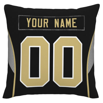 Custom NO.Saints Pillow Decorative Throw Pillow Case - Print Personalized Football Team Fans Name & Number Birthday Gift Football Pillows view 2