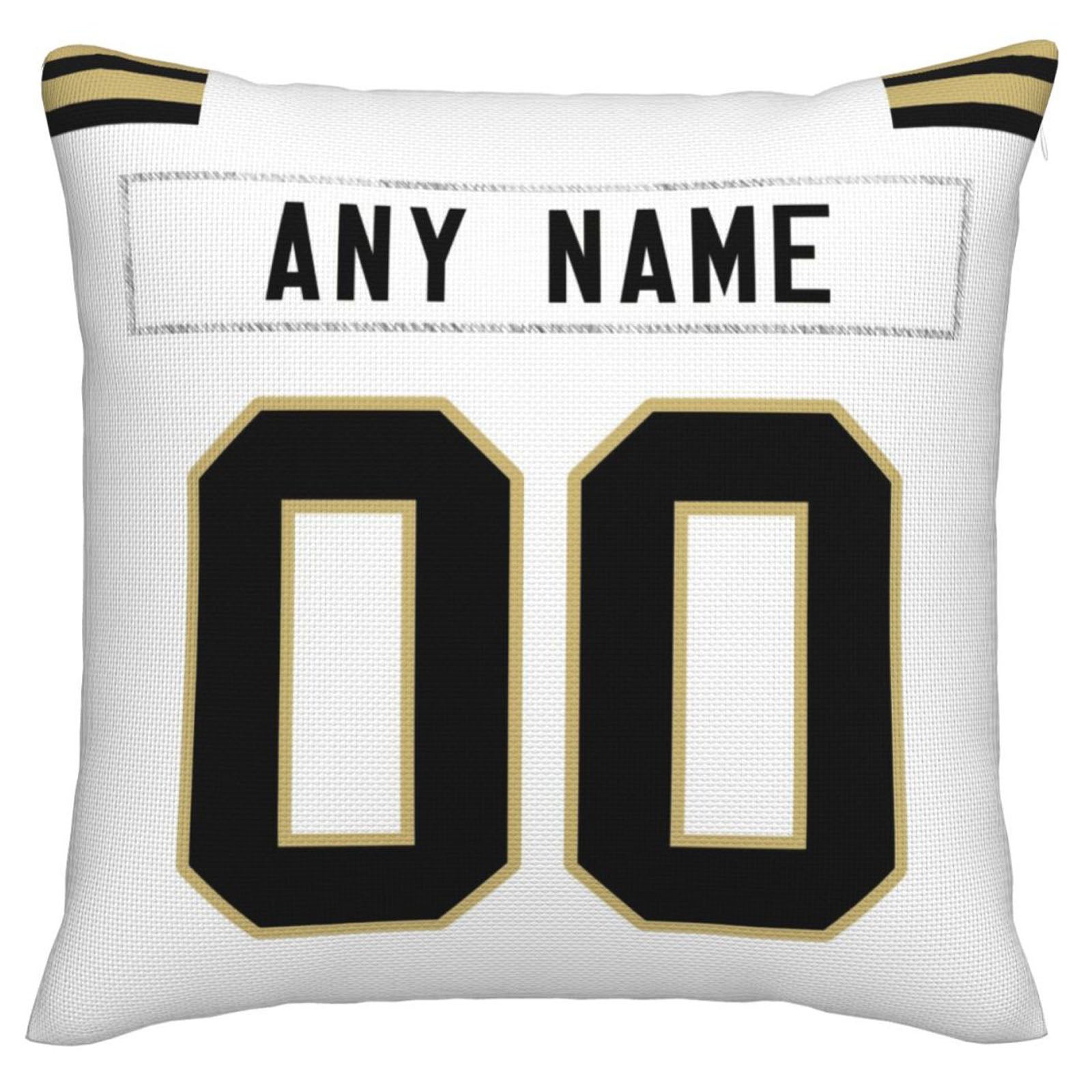Custom NO.Saints Pillow Decorative Throw Pillow Case - Print Personalized Football Team Fans Name & Number Birthday Gift Football Pillows - Main View
