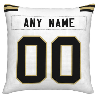 Custom NO.Saints Pillow Decorative Throw Pillow Case - Print Personalized Football Team Fans Name & Number Birthday Gift Football Pillows - Main View