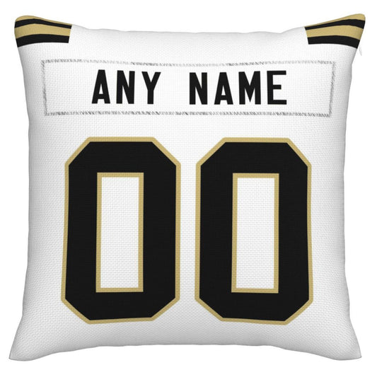 Custom NO.Saints Pillow Decorative Throw Pillow Case - Print Personalized Football Team Fans Name & Number Birthday Gift Football Pillows - Main View