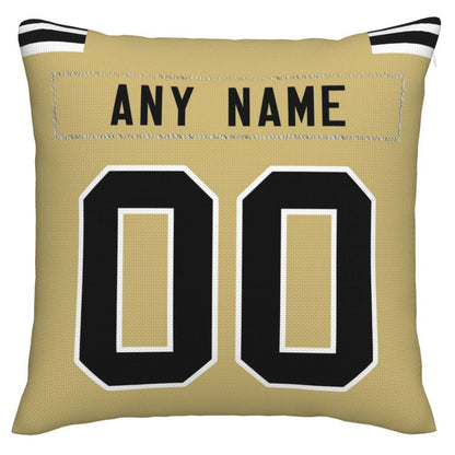 Custom NO.Saints Pillow Decorative Throw Pillow Case - Print Personalized Football Team Fans Name & Number Birthday Gift Football Pillows view 2