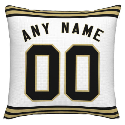 Custom NO.Saints Pillow Decorative Throw Pillow Case - Print Personalized Football Team Fans Name & Number Birthday Gift Football Pillows - Main View