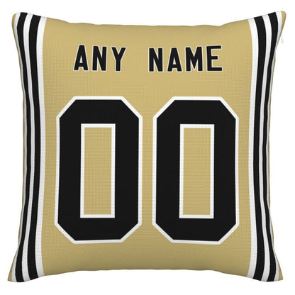 Custom NO.Saints Pillow Decorative Throw Pillow Case - Print Personalized Football Team Fans Name & Number Birthday Gift Football Pillows - Main View