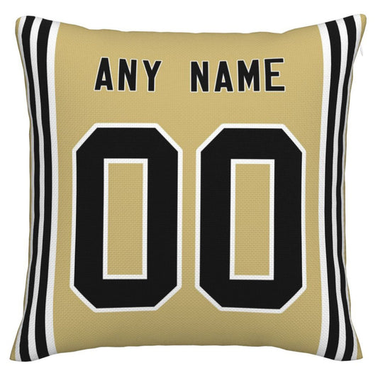 Custom NO.Saints Pillow Decorative Throw Pillow Case - Print Personalized Football Team Fans Name & Number Birthday Gift Football Pillows - Main View