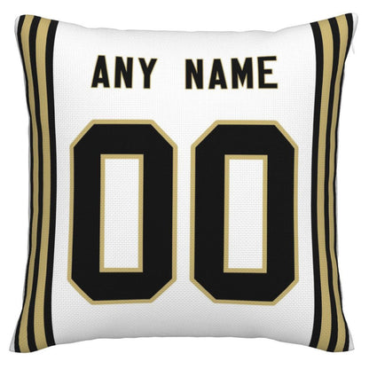 Custom NO.Saints Pillow Decorative Throw Pillow Case - Print Personalized Football Team Fans Name & Number Birthday Gift Football Pillows view 2