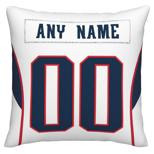Custom NE.Patriots Pillow Decorative Throw Pillow Case - Print Personalized Football Team Fans Name & Number Birthday Gift Football Pillows - Main View