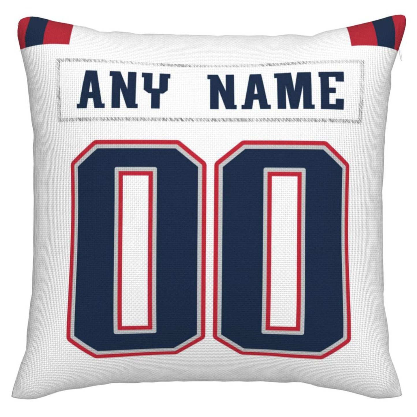 Custom NE.Patriots Pillow Decorative Throw Pillow Case - Print Personalized Football Team Fans Name & Number Birthday Gift Football Pillows - Main View