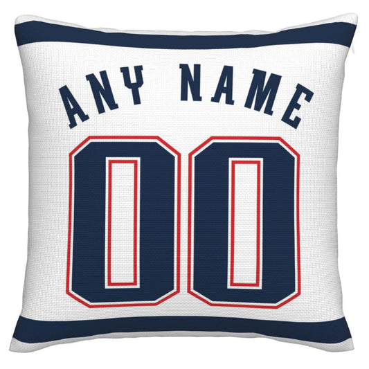 Custom NE.Patriots Pillow Decorative Throw Pillow Case - Print Personalized Football Team Fans Name & Number Birthday Gift Football Pillows - Main View