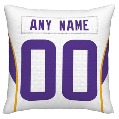 Custom MN.Vikings Pillow Decorative Throw Pillow Case - Print Personalized Football Team Fans Name & Number Birthday Gift Football Pillows - Main View