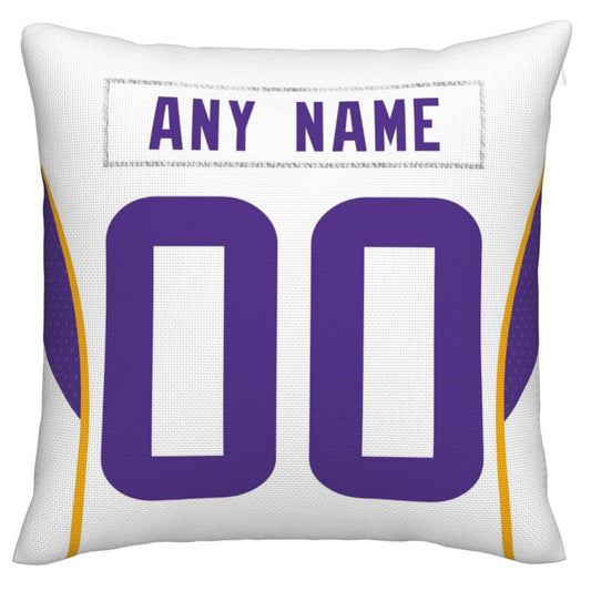 Custom MN.Vikings Pillow Decorative Throw Pillow Case - Print Personalized Football Team Fans Name & Number Birthday Gift Football Pillows - Main View