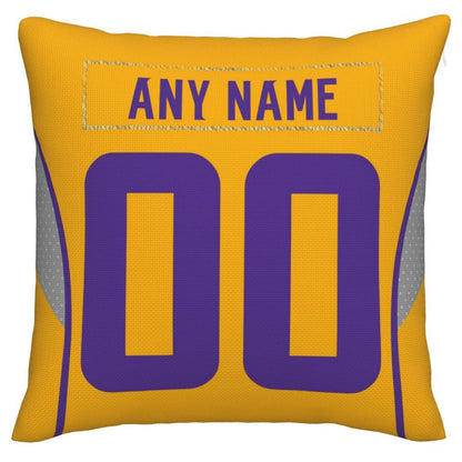 Custom MN.Vikings Pillow Decorative Throw Pillow Case - Print Personalized Football Team Fans Name & Number Birthday Gift Football Pillows view 3